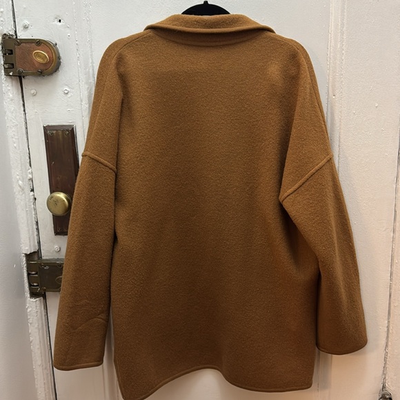 Madewell 100% Merino Wool Brown Button-Up Jacket - Picture 2 of 5